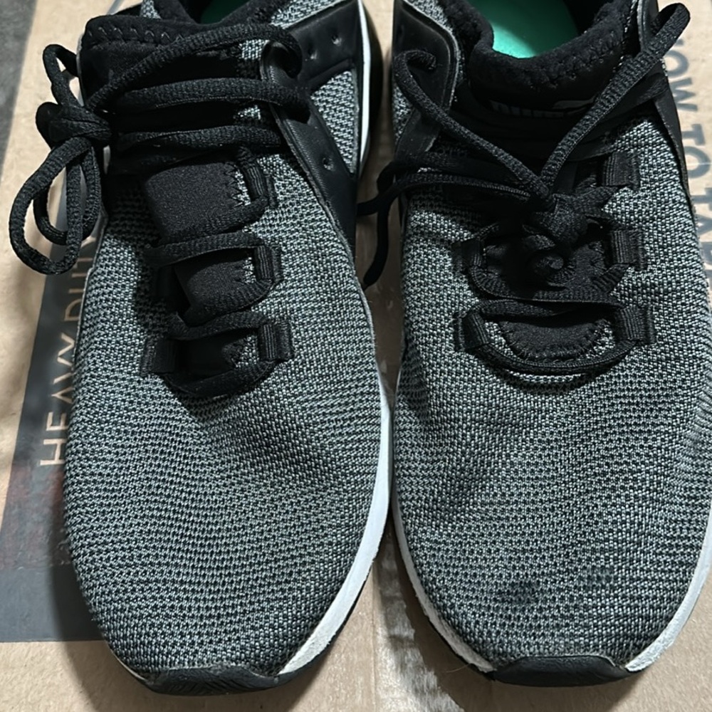 Puma Black and White Knit Sneakers